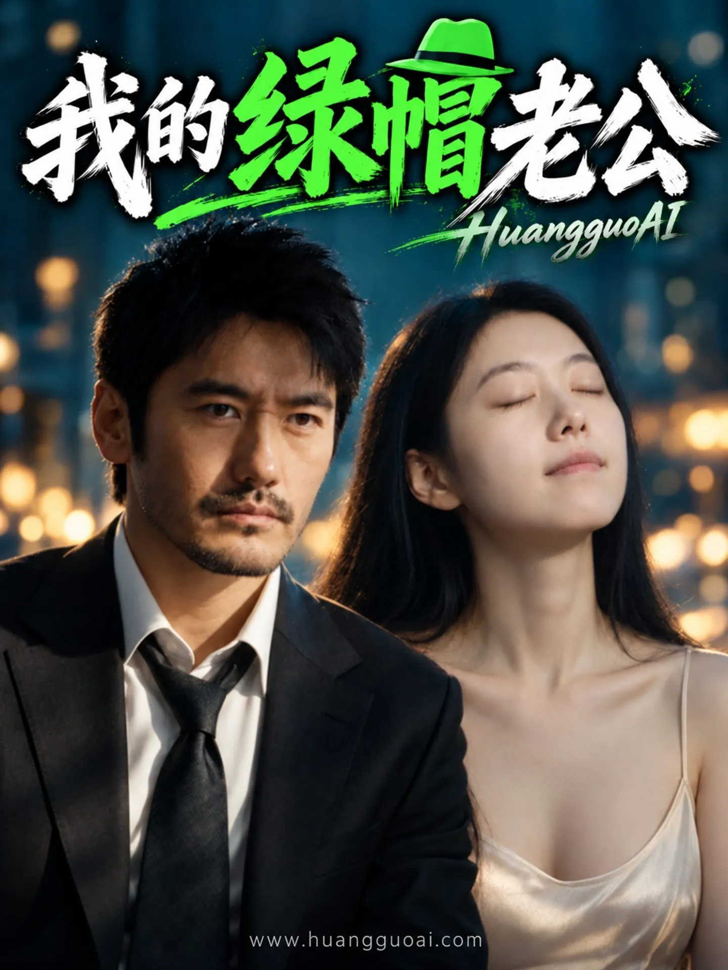 古装武侠题材短剧海报，红衣女子举杯立于山巅